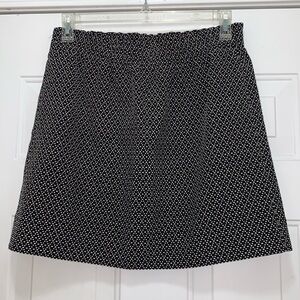 J.Crew size 12 cotton blend black/white mini skirt